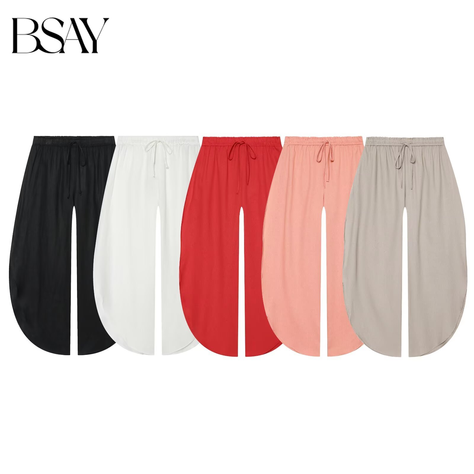 Palazzo Pant Wide - بنطلون نسائي واسع الساق من BSAY