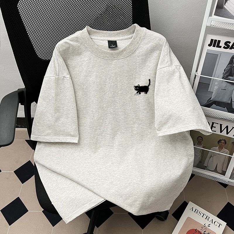 Summer Clothing Brands - تي شيرت قطني فضفاض بأكمام قصيرة