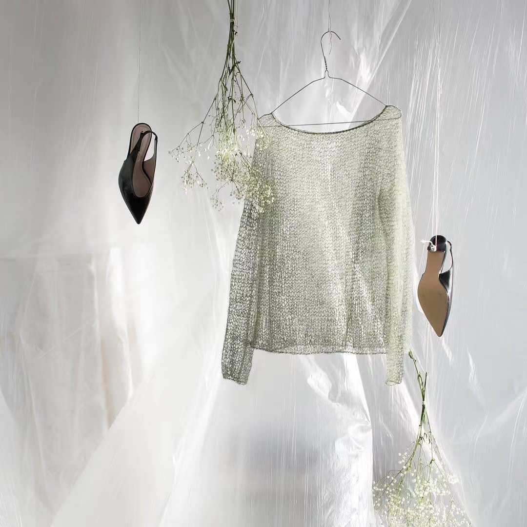 سترة بلوفر موهير، تنورة محبوكة - مراجعة Summer Clothing Yarn وسعره