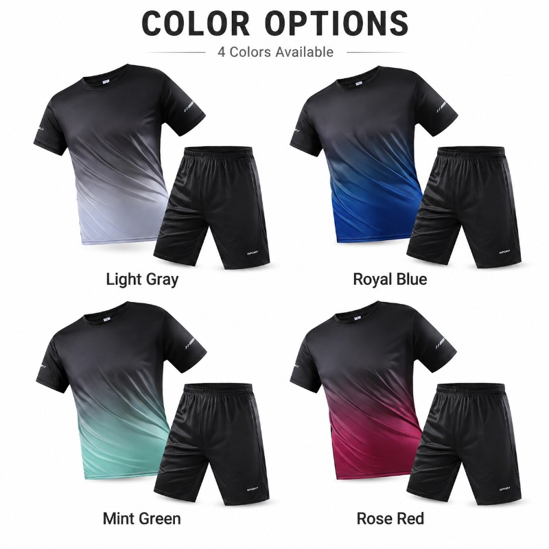 طقم ملابس رياضية للرجال سريع ا - مراجعة Summer Clothing Sets Men وسعره