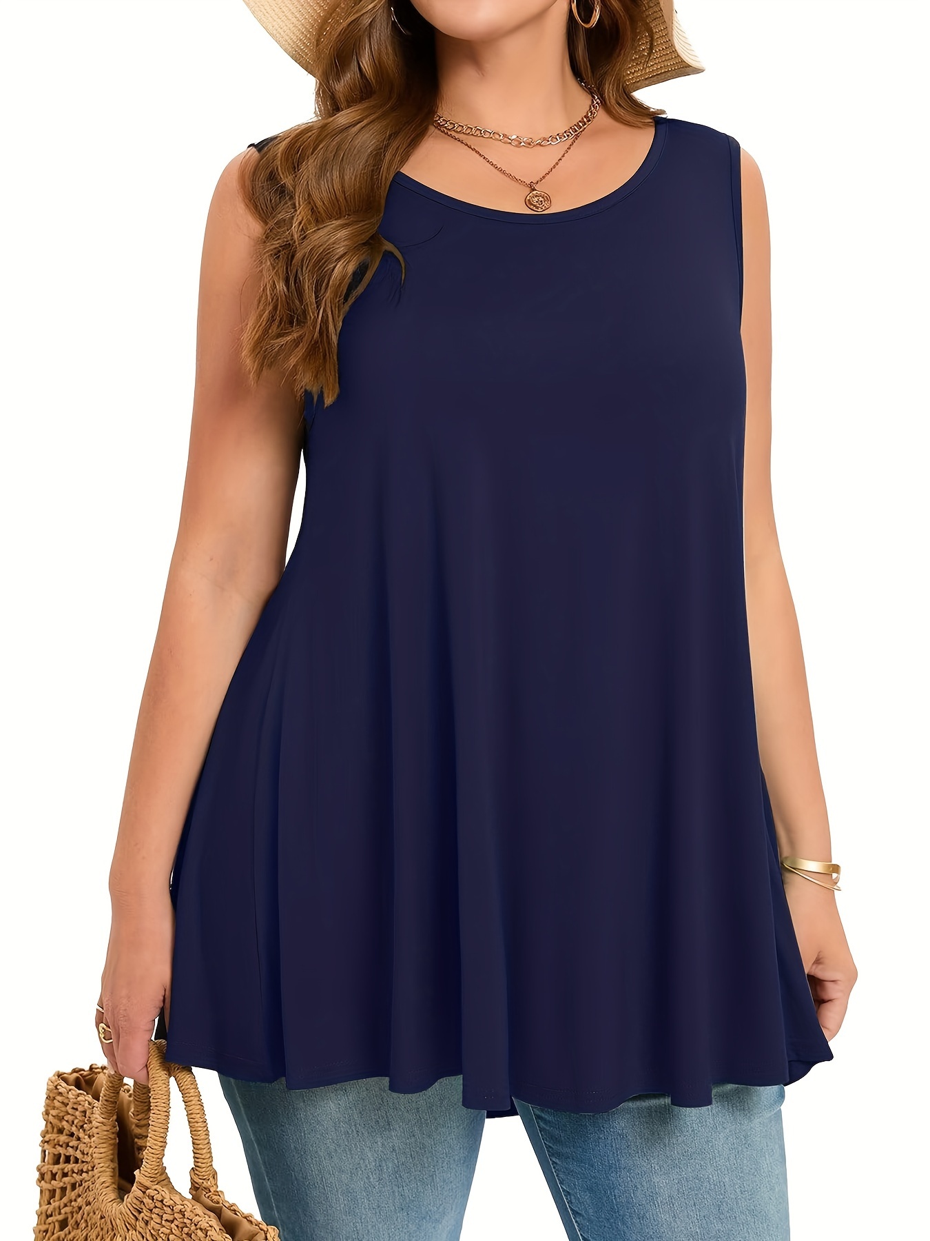حجم كبير بسيط الصلبة تانك الأع - مراجعة Halter Neck Top وسعره