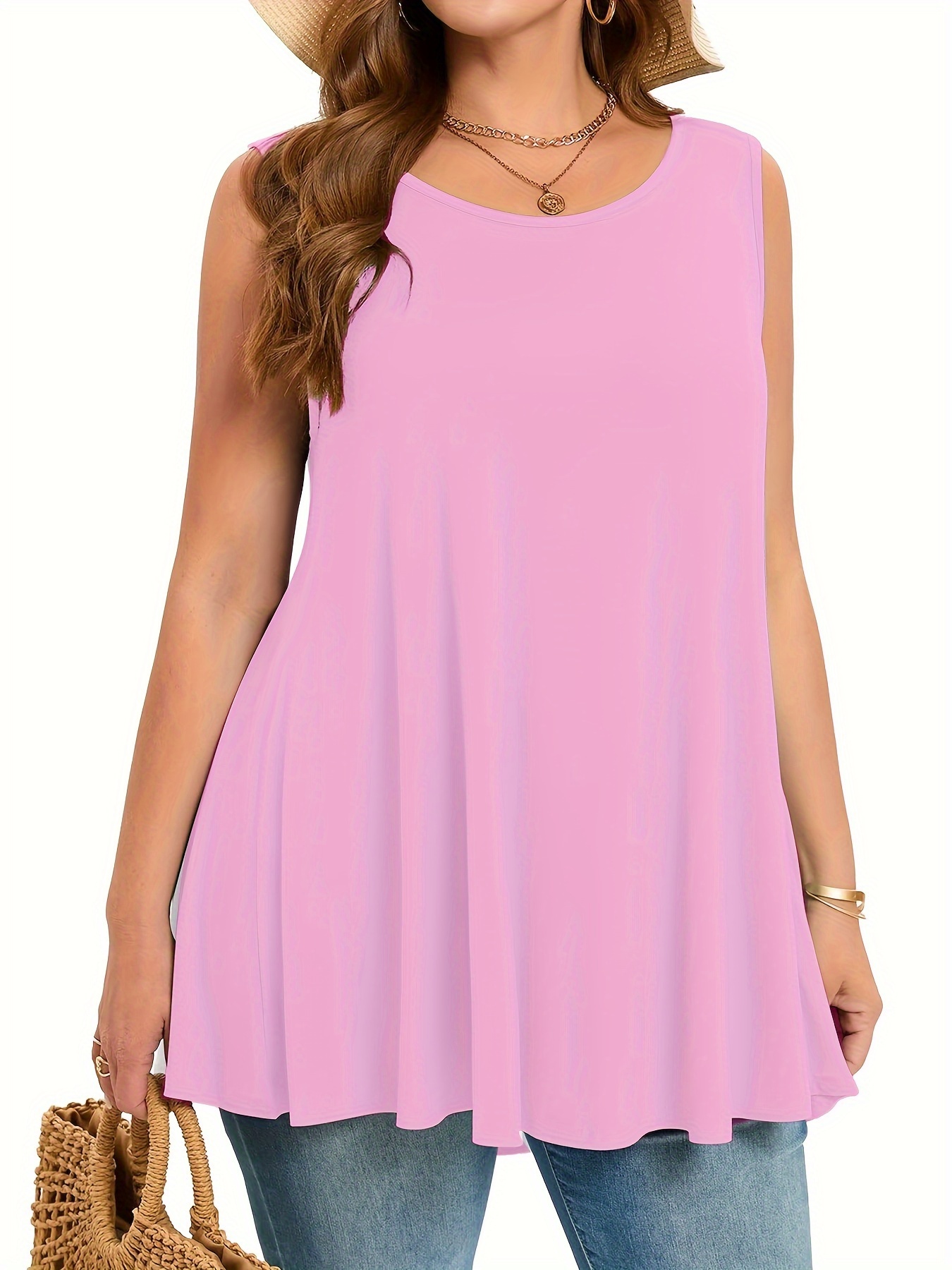 حجم كبير بسيط الصلبة تانك الأع - مراجعة Halter Neck Top وسعره