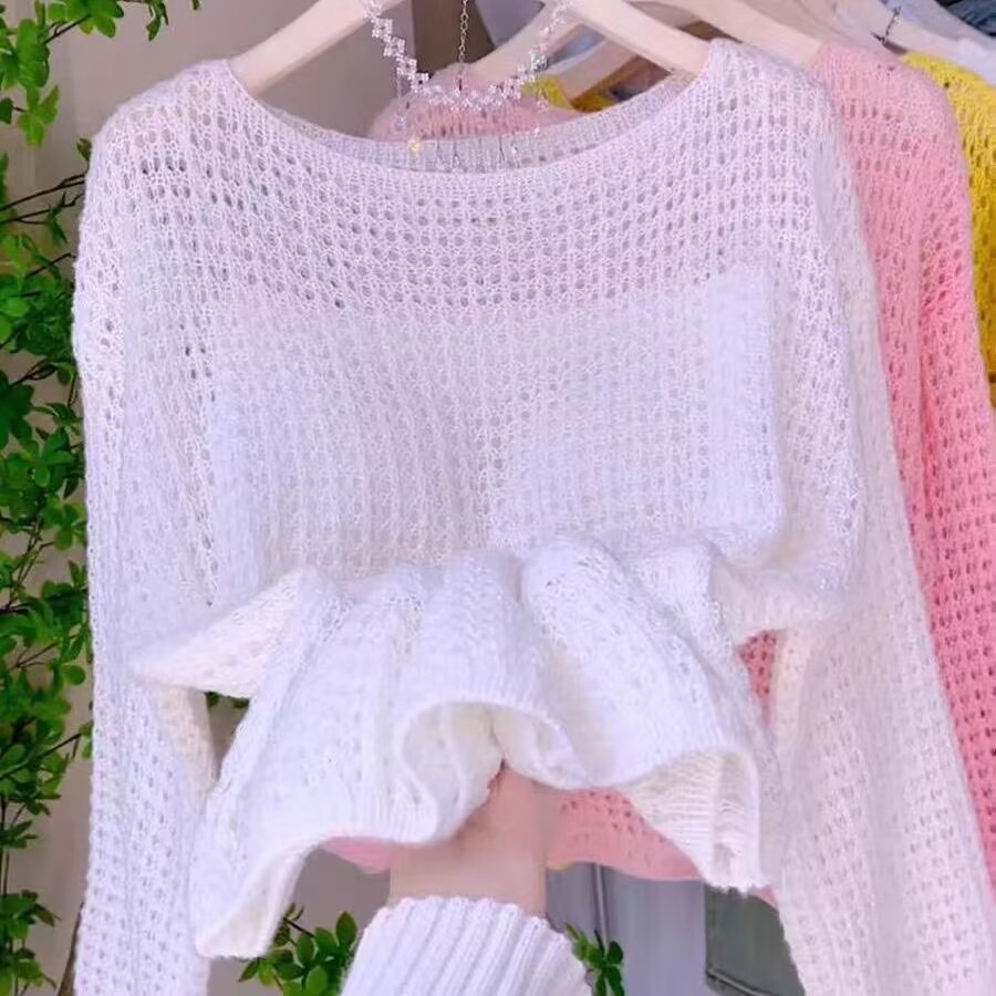 بلوزة نسائية فضفاضة رقيقة محبو - مراجعة Summer Clothing Yarn وسعره