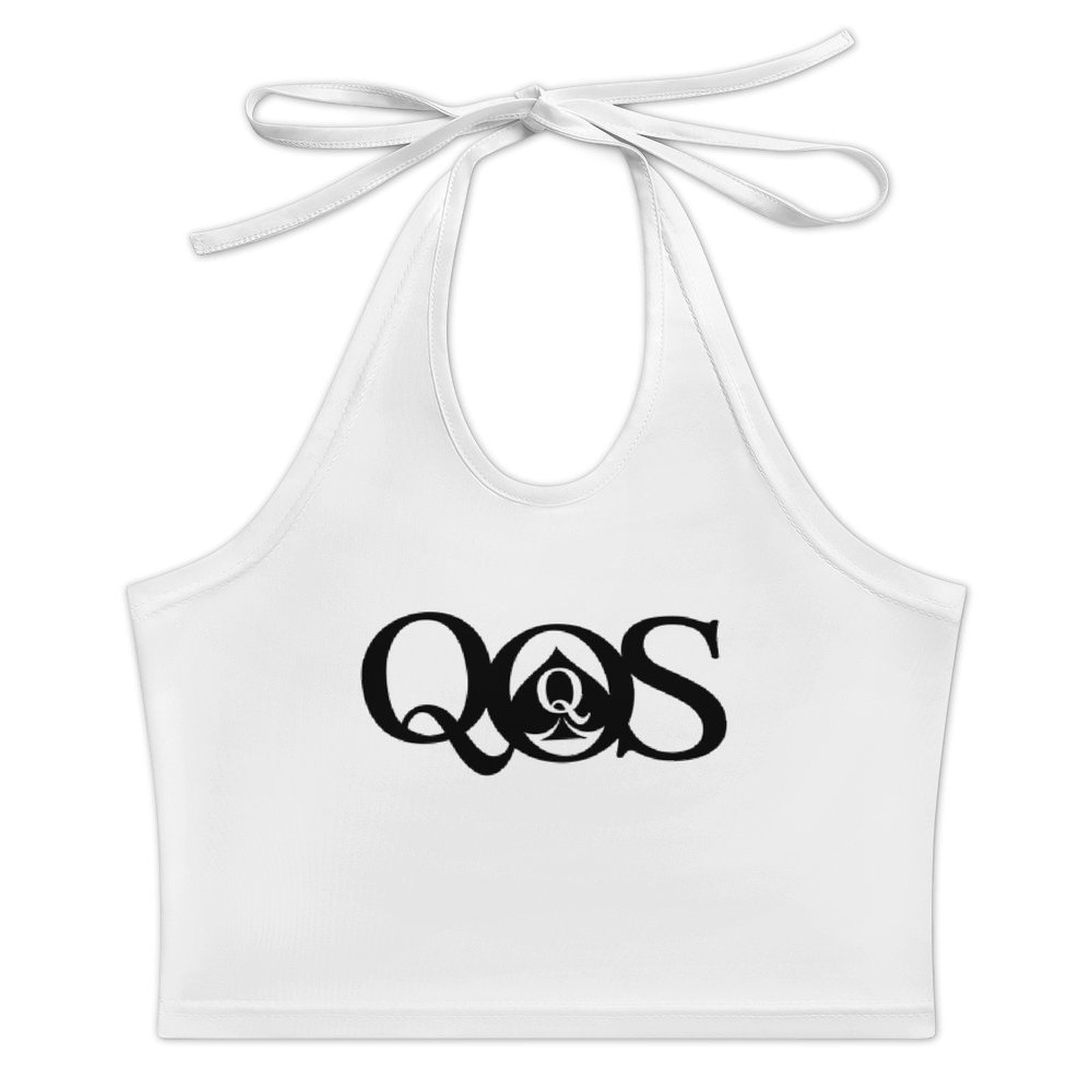 بلوزات نسائية بطبعة QOS بربطة  - مراجعة Halter Neck Top وسعره