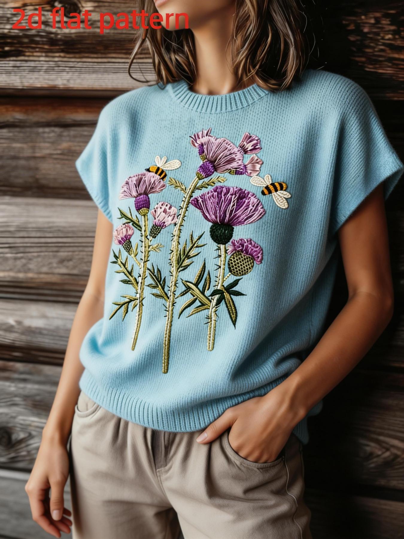 بلوزة نسائية جديدة بتصميم مطبو - مراجعة Summer Clothing Yarn وسعره
