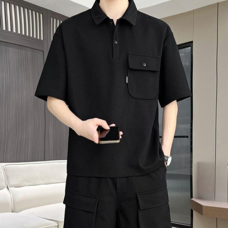 طقم قميص بولو بأكمام قصيرة وشو - مراجعة Summer Clothing Sets Men وسعره