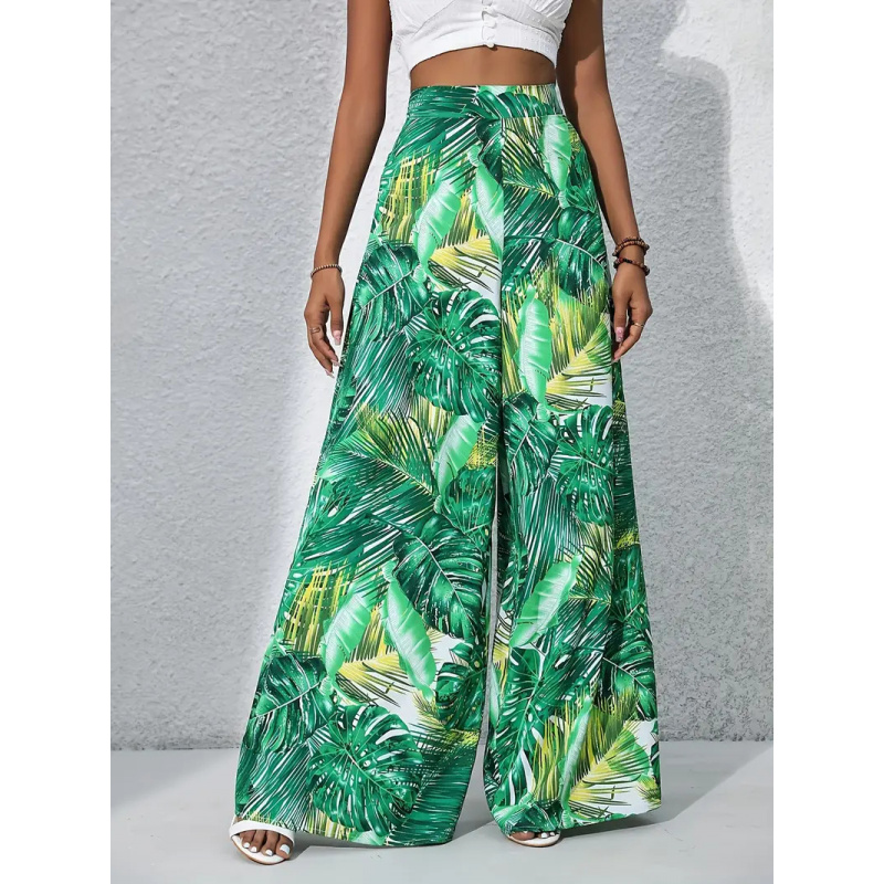 بنطلون نسائي واسع الساق بخصر م - مراجعة Palazzo Pant Wide وسعره