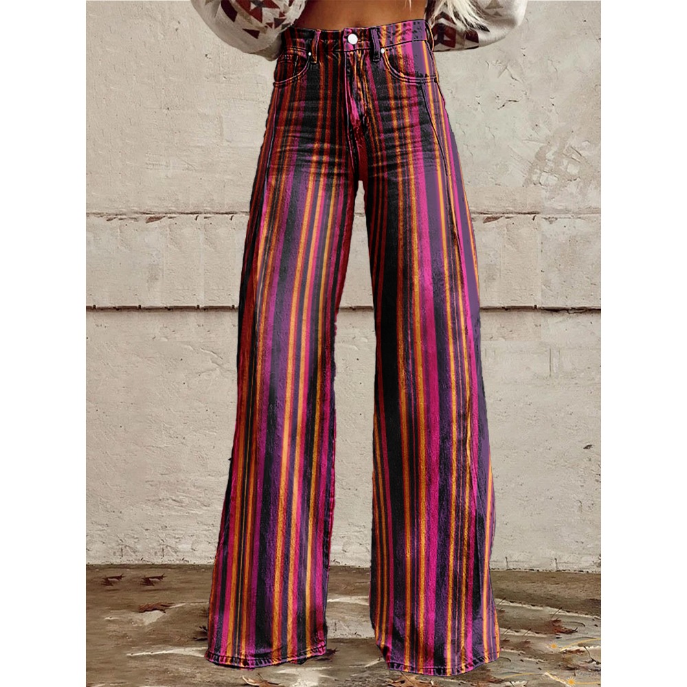 الرجعية شريط مضيئة السراويل لل - مراجعة Palazzo Pant Wide وسعره