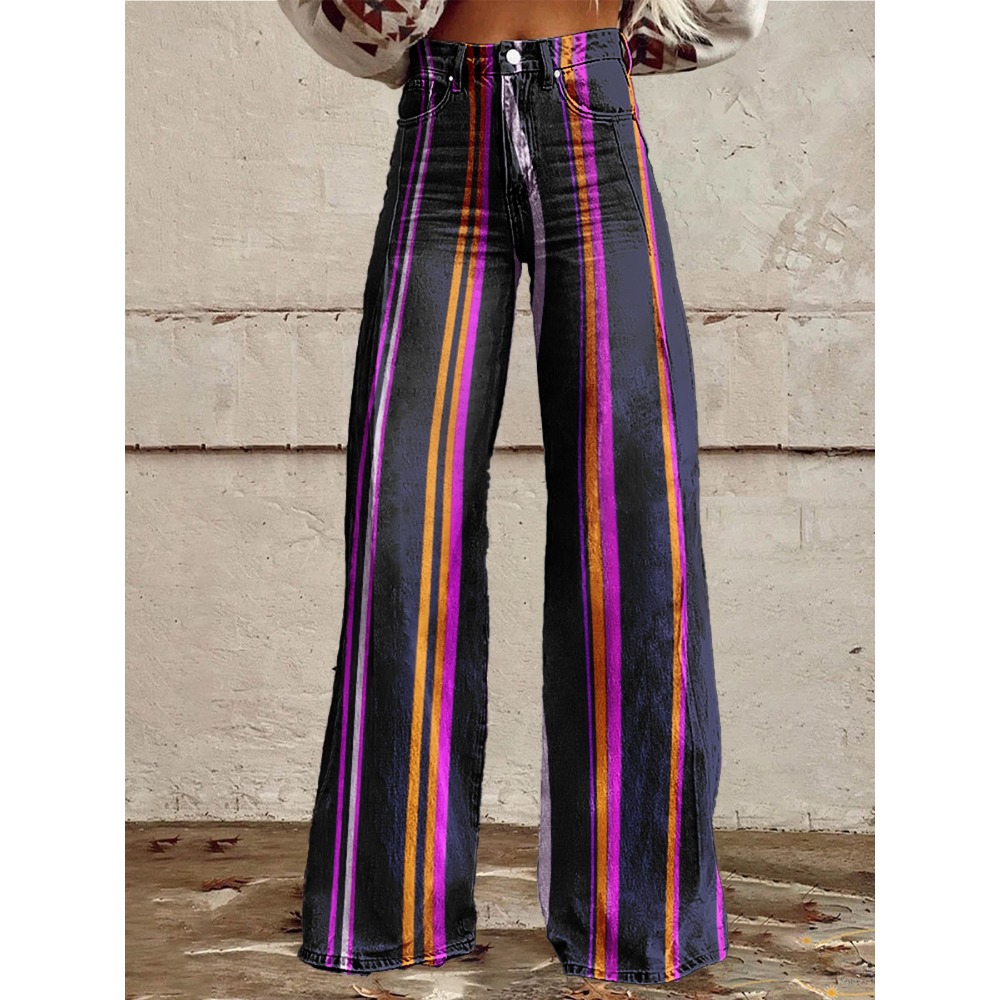 الرجعية شريط مضيئة السراويل لل - مراجعة Palazzo Pant Wide وسعره