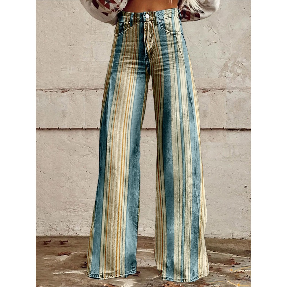 الرجعية شريط مضيئة السراويل لل - مراجعة Palazzo Pant Wide وسعره