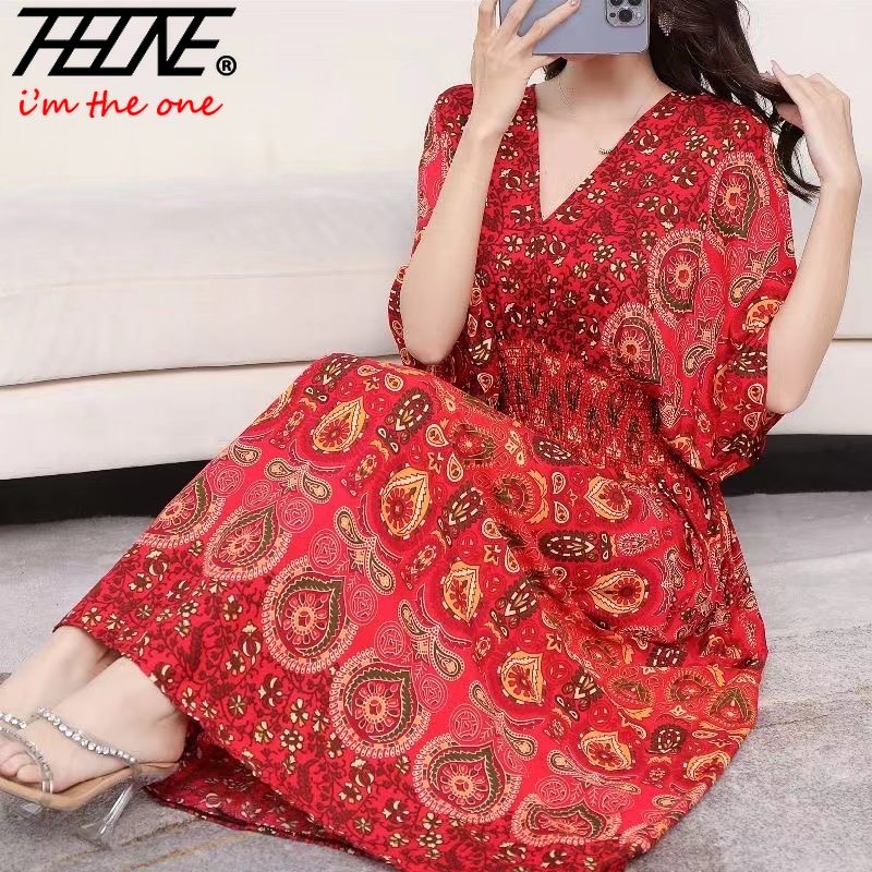 فستان طويل طويل للنساء ، ملابس - مراجعة Indian Summer Vintage Clothing وسعره