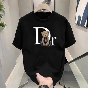 تي شيرت فاخر بطباعة دب لطيف لل - مراجعة Summer Clothing Brands وسعره