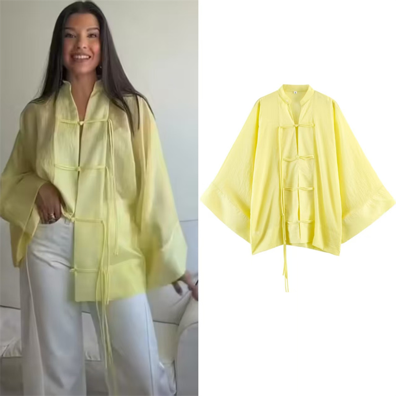 قميص نسائي صيفي جديد 2026 أصفر - مراجعة Yellow Summer Clothing وسعره