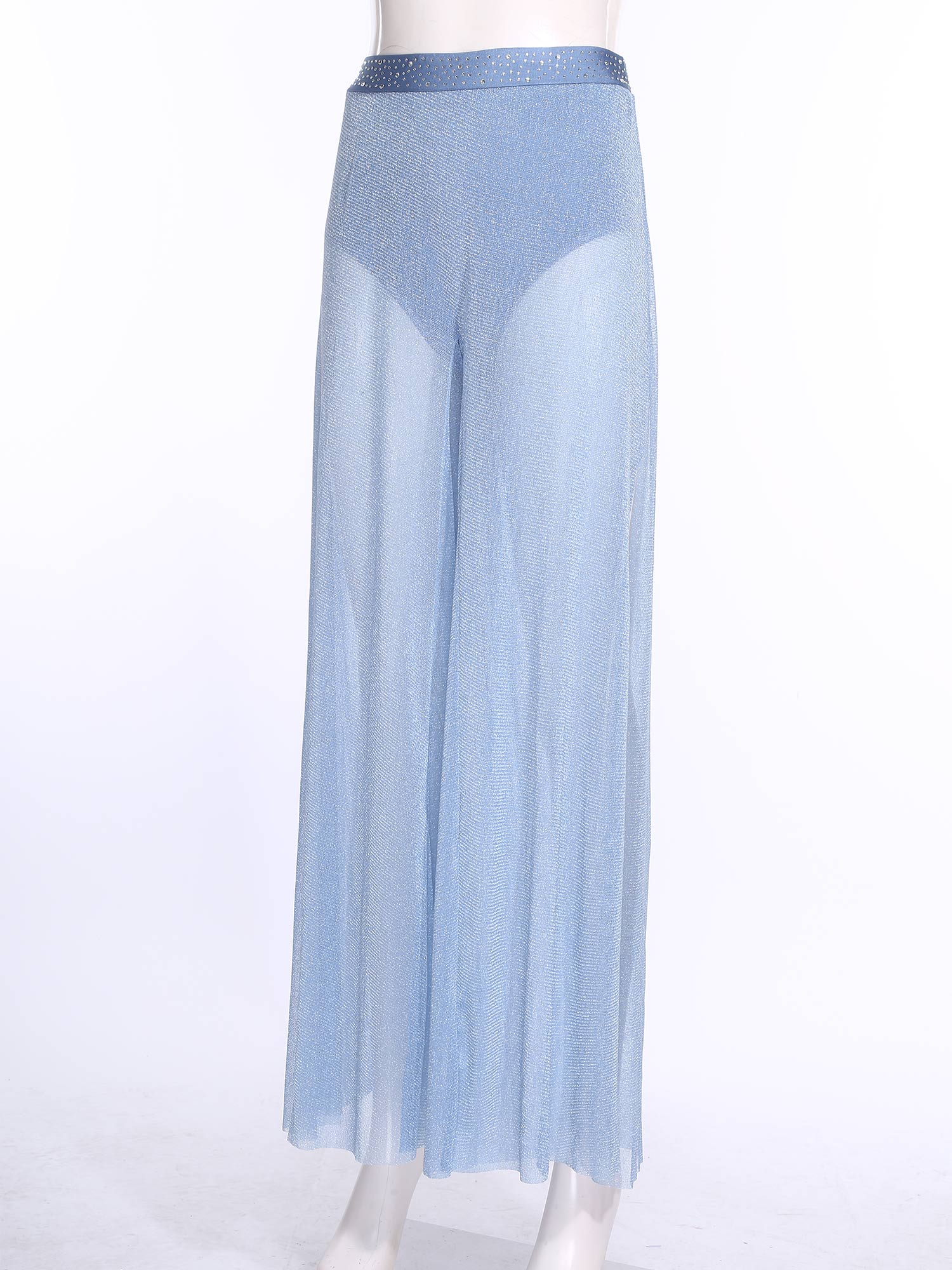 بنطلون واسع الساق من قماش شبكي - مراجعة Palazzo Pant Wide وسعره